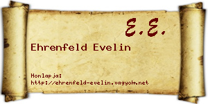 Ehrenfeld Evelin névjegykártya